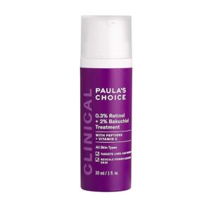 Paula's Choice Clinical Traitement 0,3 % Rétinol + 2 % Bakuchiol, Sérum anti-âge pour rides profondes et ridules, Sans parfum ni parabène