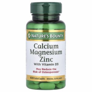 Capsules Nature's Bounty enrobées de calcium, magnésium et zinc pour la santé osseuse, 100 unités
