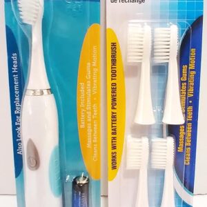 Brosse à dents souple à piles Luminant et 4 têtes de rechange