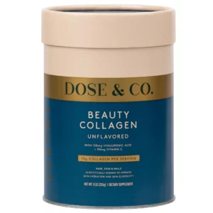 DOSE & CO. Beauty Collagène avec acide hyaluronique et vitamine C pour les cheveux, la peau