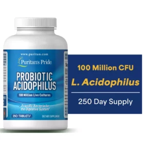 Complément probiotique Puritan's Pride, Acidophilus, 250 comprimés