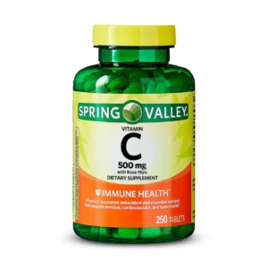 Supplément de vitamine C Spring Valley avec cynorhodon, 500 mg, 250 comprimés