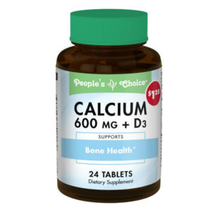 People's Choice Calcium 600 mg + D3, complément alimentaire pour la santé osseuse