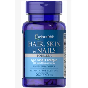 Puritan's Pride, comprimés enrobés de biotine pour cheveux, peau et ongles, 3 000 mcg, 60 comprimés