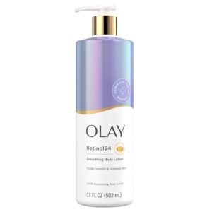 Lotion corporelle lissante Olay pour femmes au rétinol, hydratation 24 h, complexe de vitamines E et B3, formule à absorption rapide, 500 ml