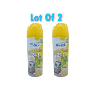 Wizard Double Action 2 en 1 Neutraliseur d'odeurs + Désodorisant, Citrus Blast
