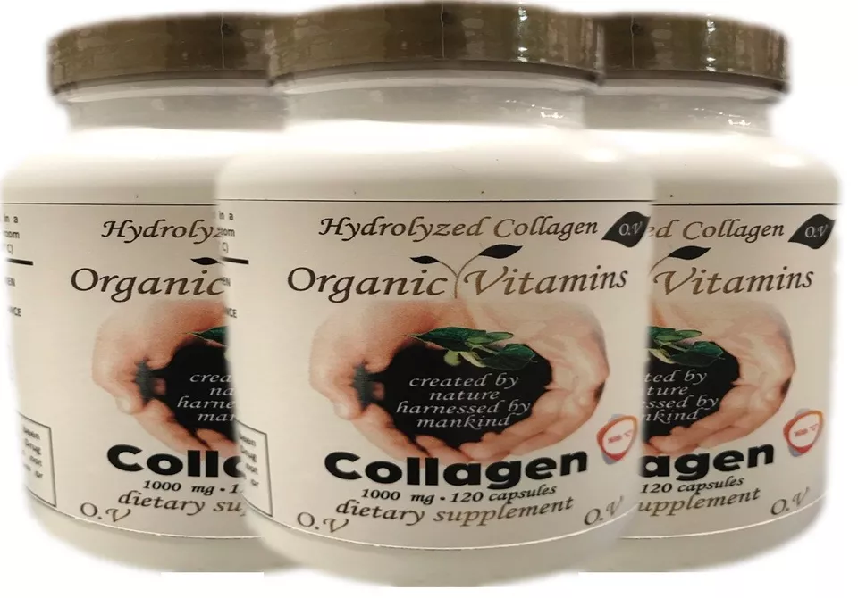 Organic vitamins collagen with vit c - 1000mg 120caps – Image 3