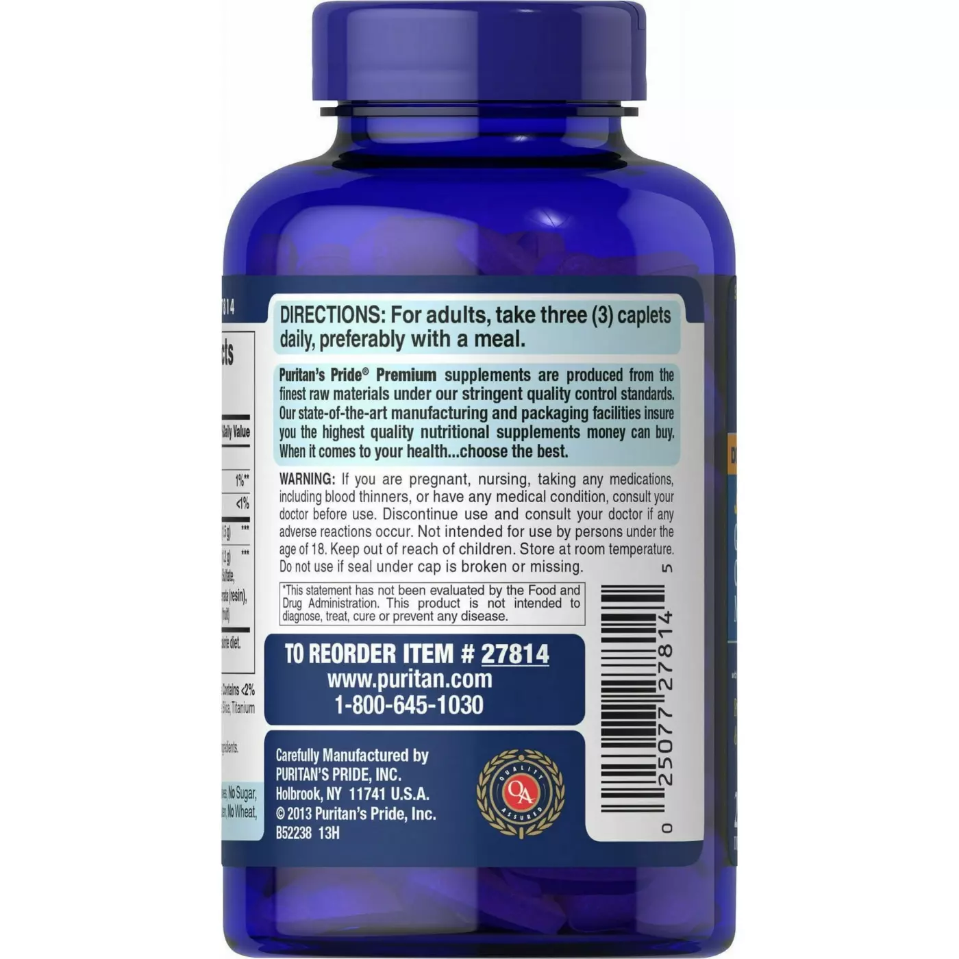 Puritan's pride glucosamine chondroitin MSM 240caps – Image 4